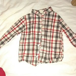 Kid long sleeve plaid shirt